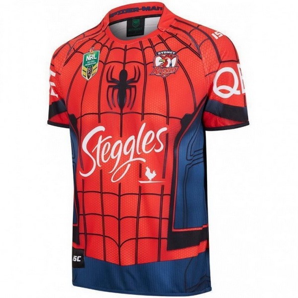 Camiseta Sydney Roosters Spider Man 2017-2018 Rojo